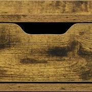 Set of 2 Industrial Style Wall Mounted Bedside Tables with Drawer Ideal for Small Bedrooms Rustic Brown