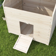 Wooden Duck House Poultry Coop for 2-4 Ducks with Openable Roof and Raised Feet by PawHut