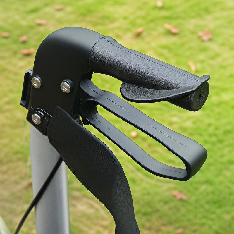 Rollator Walker with Wheels Brakes and Storage Bag Yellow Green by HOMCOM