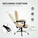 Cream White Executive Swivel Office Chair With Reclining Backrest by HOMCOM