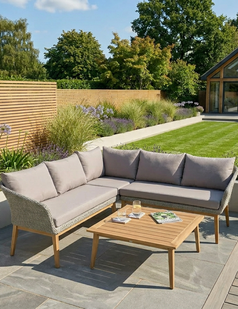 Sol corner garden sofa set arranged as an L shape
