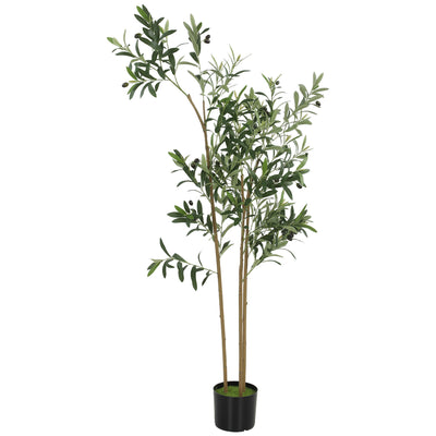 Artificial Olive Tree for Easy Maintenance Free Greenery in Living Rooms Green Homcom