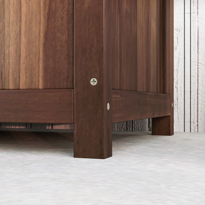 53L Wooden Garden Planter Box with Trellis for Climbing Plants Dark Brown by Outsunny