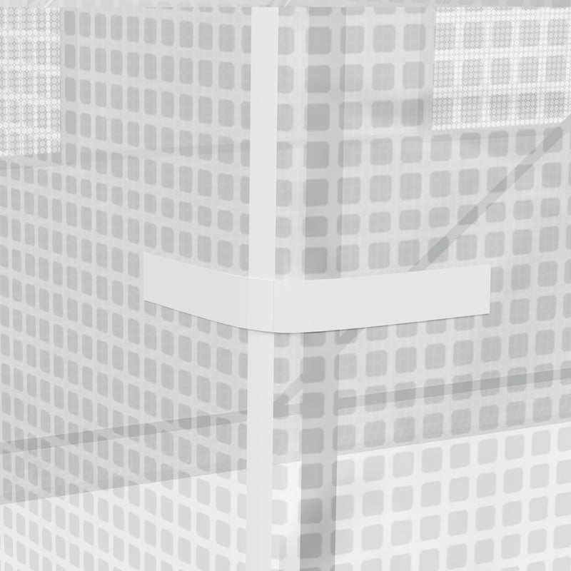 White Polytunnel Greenhouse 245 x 200 cm for Garden Plant Growth by Outsunny