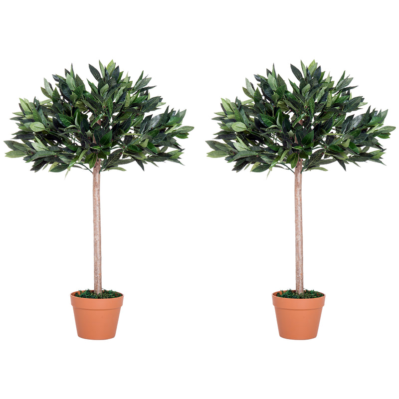 Set of 2 Artificial Olive Trees 3ft Potted Plants for Home or Office Decor Orange