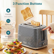 Kettle and Toaster Set 17L Fast Boil Kettle and 2 Slice Toaster with Browning Control Grey AOSOM