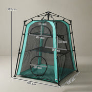 Cat Tent Three Level Outdoor Playhouse for Safe Garden or Balcony Exploration Black AOSOM