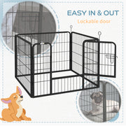 Heavy Duty Foldable Dog Playpen 4 Panel Puppy Exercise Pen for Indoor and Outdoor Use Grey