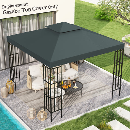 Grey 3x3m Gazebo Roof Replacement Canopy by Outsunny