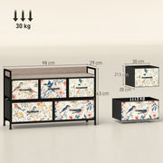 5 Drawer Chest of Drawers with Spacious Storage for Bedroom or Hallway, White