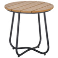 Outdoor dining table with weather-resistant surface for garden use grey AOSOM