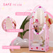 Kids Full Length Rotating Mirror with Storage Shelf Hot Pink by AIYAPLAY