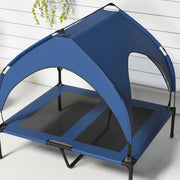 Elevated Cooling Pet Bed With Breathable Mesh For Medium And Large Dogs Dark Blue