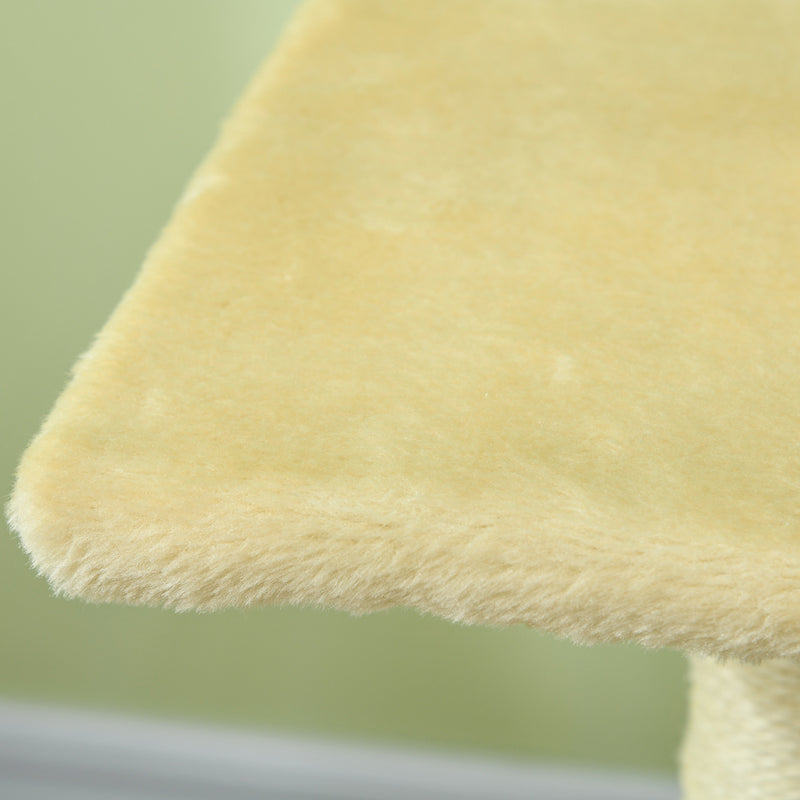 Cat Tree Tower with Scratching Post and Rest Pad for Indoor Cats 72cm Height Cream White