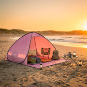 Pop Up UV Tent for Quick Outdoor Shade with Ventilation for 2 to 3 People Pink Outsunny