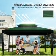 Green Gazebo Roof Replacement for 3 x 4m Frames UV Resistant by Outsunny