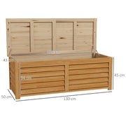 Wooden Deck Box Outdoor Garden Storage by Outsunny