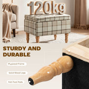 Storage ottoman flip-top tray - Brown