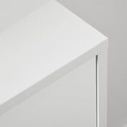 Scandi Inspired 3 Drawer Chest of Drawers White Particle Board Wood Legs Anti-Tipping Design 80W x 30D x 80H cm Storage Solution Homcom