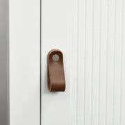 Slim White Bathroom Storage Cabinet With Shelves and Drawer by kleankin