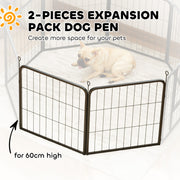 2 Piece Dog Pen Extension Panels with 3 Connecting Stakes for 60cm High Pet Playpen by PawHut