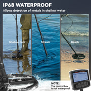 Metal Detector for Adults and Beginners with Waterproof Coil and LCD Display by Outsunny AOSOM