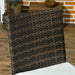 Set of 2 Brown Rattan Garden Dining Chairs With White Cushions