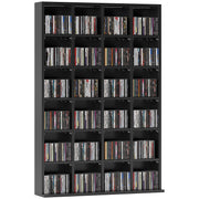 Black CD Storage Unit with Adjustable Shelves 89 x 130.5 cm by HOMCOM