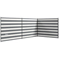 4 Pole Outdoor Windbreak Shelter With Steel Frame And Carry Bag For Camping Grey White AOSOM