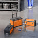3 in 1 Stackable Rolling Tool Box Orange With Wheels For Easy Garage Organisation