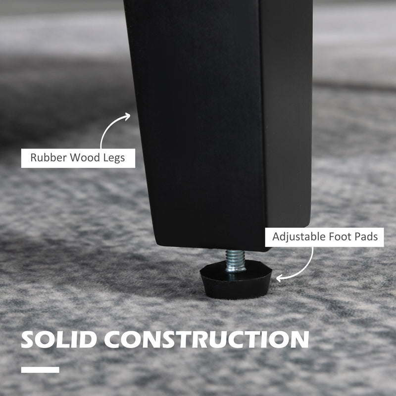 Set of 2 Upholstered Armchairs with Wooden Legs Ideal for Living Room or Bedroom Blue