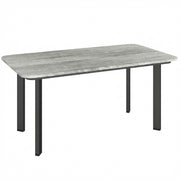 Outdoor Coffee Table with Weatherproof Composite Top for Garden or Patio Use Grey Outsunny