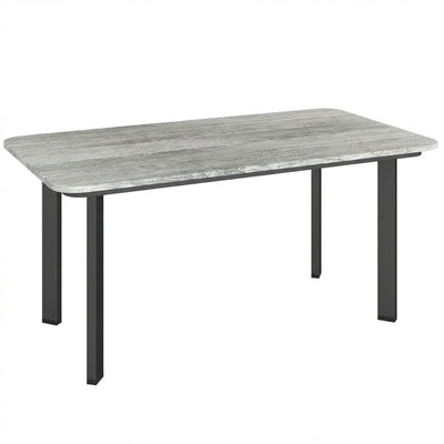 Outdoor Coffee Table with Weatherproof Composite Top for Garden or Patio Use Grey Outsunny