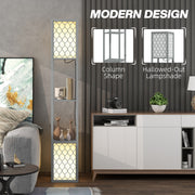 Floor Lamp with Shelves Dual Light Modern Tall Standing Lamp with Pull Chain Light, Grey by HOMCOM