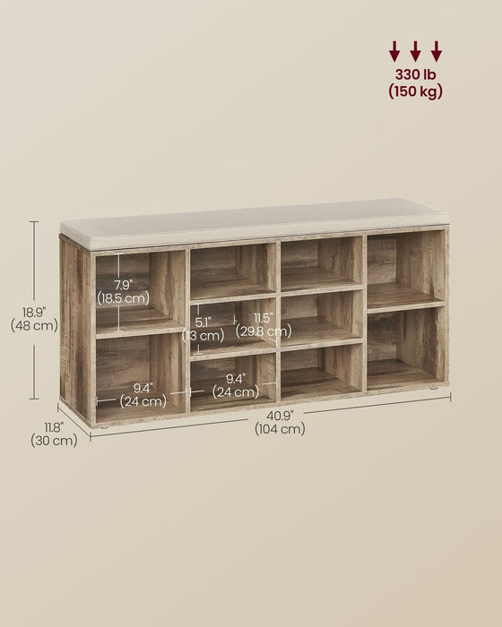 Image of a Shoe Bench For Hallway by Vasagle