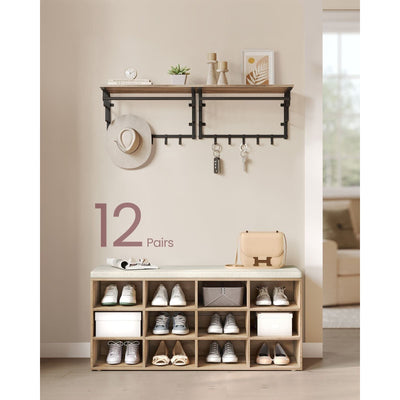 Shoe Storage Bench With Seat Cushion by Vasagle