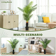 150cm Artificial Areca Palm Tree with 12 Lifelike PE Leaves for Home or Office Decor, Green