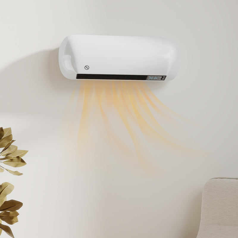 Electric Wall Heater White - angle view