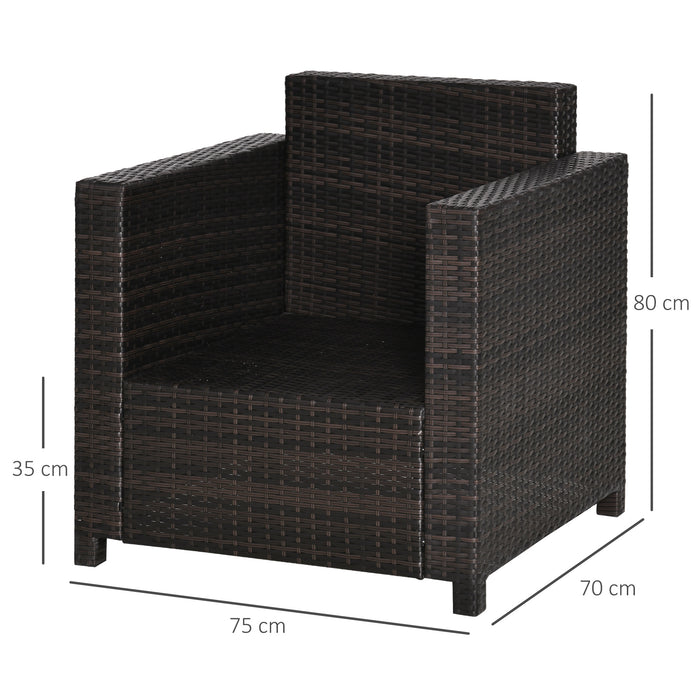 Single Rattan Garden Armchair With Cushion