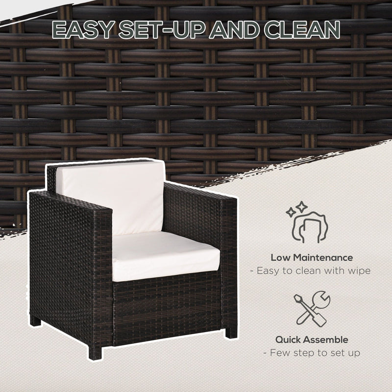 Single Rattan Garden Armchair With Cushion