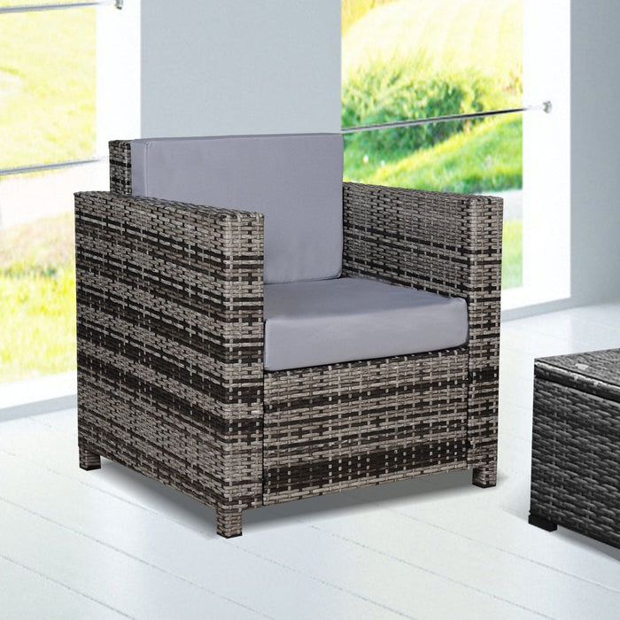 Single Rattan Garden Armchair With Cushion