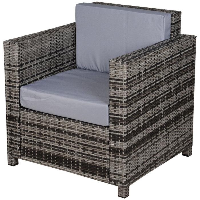 Single Rattan Garden Armchair With Cushion