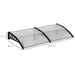 Clear Front Door Porch Canopy 200 x 96cm Outdoor Awning Rain Shelter for Windows and Porches by Outsunny
