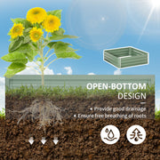 Set of 2 Green Raised Garden Beds 291L Each Ideal for Flowers and Herbs Outdoors