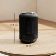 1500W Ceramic Electric Fan Heater with Oscillation and Timer for Home Use Black