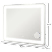 White Vanity Mirror With Lights And 10X Magnifier For Bedroom Or Dressing Table Use