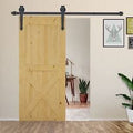 6FT/1860mm Modern Sliding Barn Door Hardware Kit Homcom