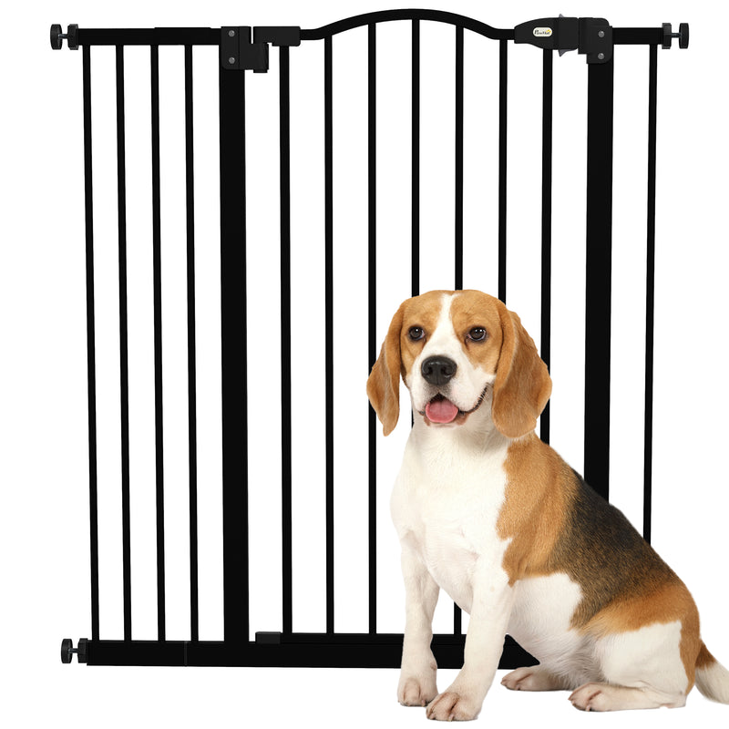 Extra Tall Dog Safety Stair Gate With Auto Close For Doorways And Hallways Adjustable Black