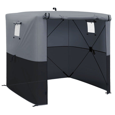 2m x 2m Pop Up Gazebo With Sides, Black/Grey Outsunny