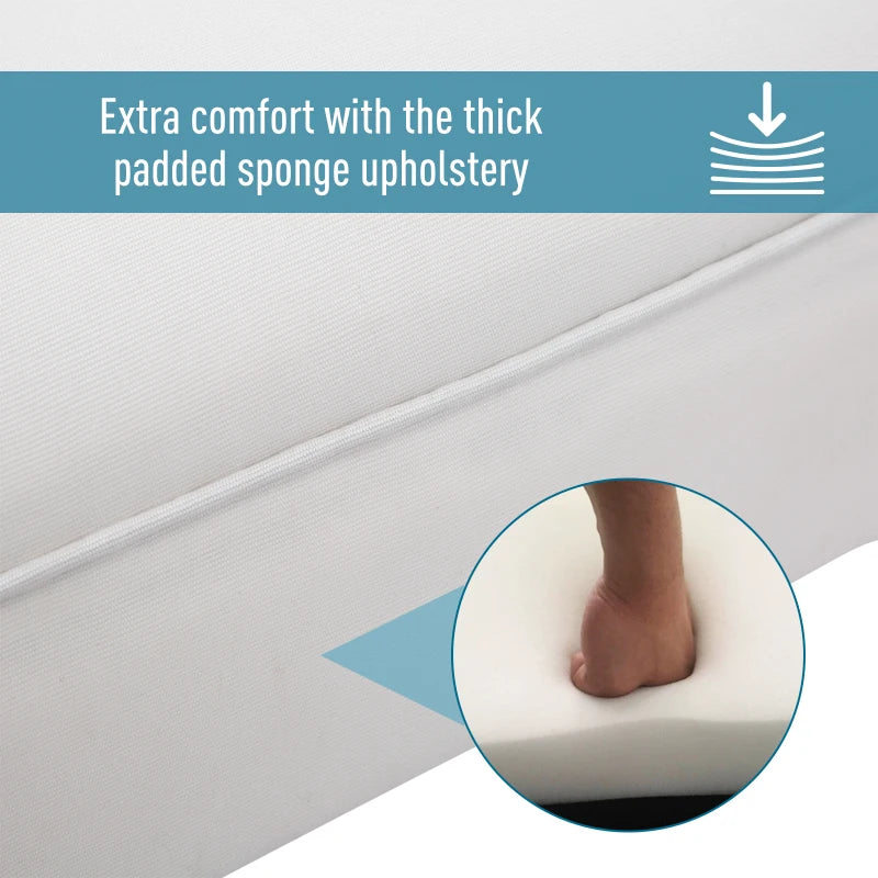 Small Bed End Chaise Lounge, Wooden Leg